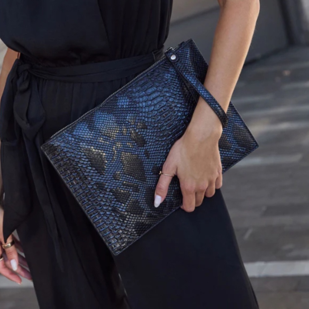 NEW!  In My Skin Textured Zip Clutch